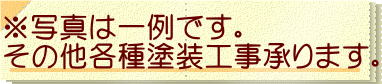 ※写真は一例です。 その他各種塗装工事承ります。